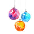 Hand painted elegant Xmas bubbles decor