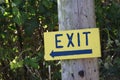 Hand Painted Exit sign
