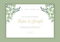 Hand painted floral wedding landing page