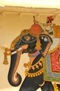 A Hand Painted Fresco in Udaipur