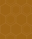 Geometric beehive seamless vector pattern.