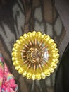 Hand-painted glass sunflower candleholder