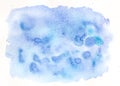 Hand painted, handmade blue watercolor background