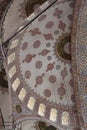 Hand-painted islamic tiles adorn the mosqueÃ¢â¬â¢s interior. Blue mosque image.