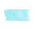 Hand painted light blue watercolor texture isolated on the white background