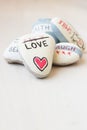 Hand painted motivational stones DIY Royalty Free Stock Photo