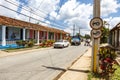 Hand painted no tractor and no horse cart signs along the street in Vinales, Cuba, Caribbean