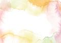 Hand painted pastel coloured watercolour frame background Royalty Free Stock Photo