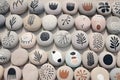 Hand-Painted Pebbles showcasing simple yet elegant designs Royalty Free Stock Photo