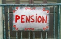 Hand painted Pension sign