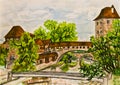 Hand painted picture, Nuremberg