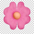 Hand painted pink flower can be used as a variety of design elements Royalty Free Stock Photo