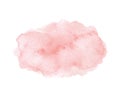 Hand painted pink watercolor texture isolated on the white background Royalty Free Stock Photo