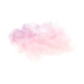 Hand painted purple and pink gradient watercolor vector texture isolated on the white background. Royalty Free Stock Photo