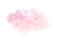 Hand painted purple and pink gradient watercolor texture isolated on the white background. Royalty Free Stock Photo