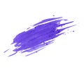 Hand painted purple watercolor smudge texture with splashes isolated on the white background.