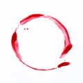 Hand-painted red circle water color