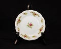 Hand painted rose pattern china small plate