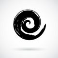 Hand painted swirl symbol Royalty Free Stock Photo