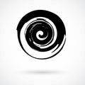 Hand painted swirl symbol Royalty Free Stock Photo