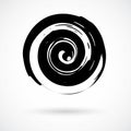 Hand painted swirl symbol Royalty Free Stock Photo