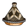 Hand Painted traditional Algerian Ceramic Cooking Tagine