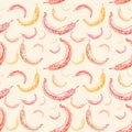 Hand drawn chili pepper seamless pattern. Royalty Free Stock Photo