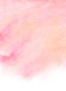 Hand paint watercolor background with light pink and soft yellow colors