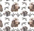 Pattern - lIrish Setter and Kurzhaar dog