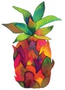 Hand Painted Watercolor Pineapple