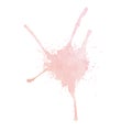 Hand painted watercolor pink blot texture isolated on the white Royalty Free Stock Photo