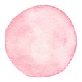 Hand painted watercolor pink round texture isolated