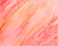 Hand painted watercolor wash background in pink and orange colors Royalty Free Stock Photo