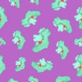 Map of Ireland in a seamless pattern on a pastel background Royalty Free Stock Photo