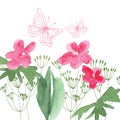 Hand Painted Wildflower floral pattern