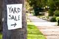 Hand Painted Yard Sale Sign Royalty Free Stock Photo