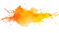 hand painter colors watercolor orange stain texture background Royalty Free Stock Photo