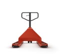 Hand pallet truck, on white Royalty Free Stock Photo