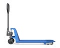 Hand pallet truck on white background. Side view. 3d re