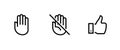 Hand, Palm Don`t Touch, Thumb Up icons