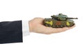 Hand with panzer Royalty Free Stock Photo