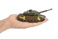 Hand with panzer Royalty Free Stock Photo