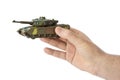 Hand with panzer Royalty Free Stock Photo