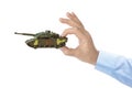 Hand with panzer Royalty Free Stock Photo