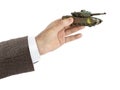Hand with panzer Royalty Free Stock Photo