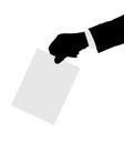 Hand with paper ballot Royalty Free Stock Photo