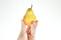 Hand pear isolated Royalty Free Stock Photo