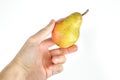 Hand pear isolated Royalty Free Stock Photo