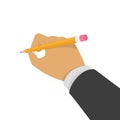 Hand with pencil. Royalty Free Stock Photo