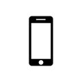 Hand phone icon vector. mobile phone smartphone device gadget in iphone style on the white background. Royalty Free Stock Photo